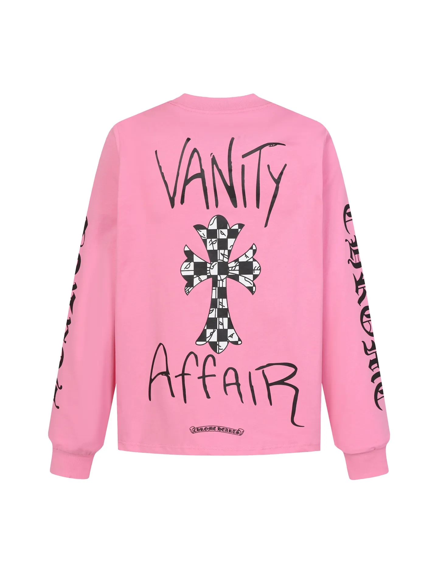 🅿️280 Come hearts/Cro Heart Cherry Blossom Pink Cross✝️Printed long sleeves, great for autumn and winter! Chest pockets, high weight threads on collar and cuffs, custom woven and dyed 280g double yarn pure cotton fabric, washed anti-counterfeiting tags and other auxiliary labels are all correct versions, super conspicuous, super pretty, super atmospheric, the same style for men and women! The overall upper body shows fashion and individuality, and it is a recommended T-shirt for couples to wear together!! Color: pink Size: XS-L